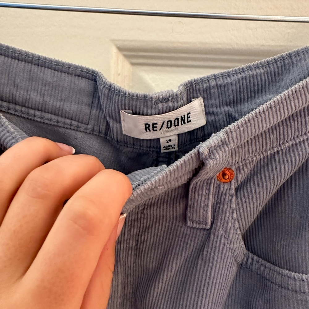 RE/DONE 70s Corduroy Jeans in Blue Size 25 - Picture 5 of 10